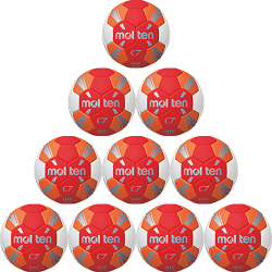 10er Ballpaket molten harzfreier Handball Wettspielball...