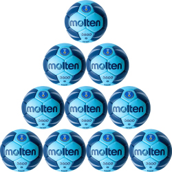 10er Ballpaket molten Handball H2X3800 Wettspielball Cyan 2