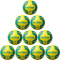 10er Ballpaket molten Handball Trainingsball Gelb/Grün 2