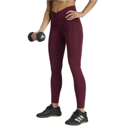 adidas 3-Streifen Studio All Me X-Over 7/8-Leggings Damen HZ0872 - maroon L