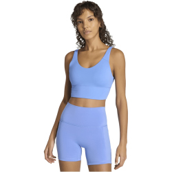 adidas 3-Streifen Studio All Me Light Support Sport-BH Damen HZ0873 - blue fusion L