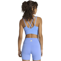 adidas 3-Streifen Studio All Me Light Support Sport-BH Damen HZ0873 - blue fusion L