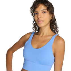 adidas 3-Streifen Studio All Me Light Support Sport-BH Damen HZ0873 - blue fusion L