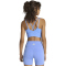 adidas 3-Streifen Studio All Me Light Support Sport-BH Damen HZ0873 - blue fusion L