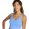 adidas 3-Streifen Studio All Me Light Support Sport-BH Damen HZ0873 - blue fusion L