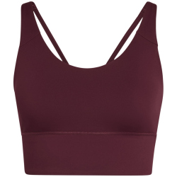 adidas 3-Streifen Studio All Me Light Support Sport-BH Damen HZ0874 - maroon L