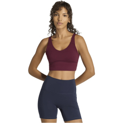 adidas 3-Streifen Studio All Me Light Support Sport-BH Damen HZ0874 - maroon L