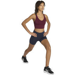 adidas 3-Streifen Studio All Me Light Support Sport-BH Damen HZ0874 - maroon L