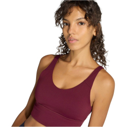 adidas 3-Streifen Studio All Me Light Support Sport-BH Damen HZ0874 - maroon L