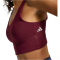 adidas 3-Streifen Studio All Me Light Support Sport-BH Damen HZ0874 - maroon L