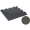 TRENDY SPORT Bodenmatte Rubber Interlocking Flooring Segura 1000 Eckstück schwarz/blau 1,0 cm