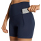 adidas 3-Streifen Studio All Me Booty kurze Leggings Damen KV4681 - legend ink L/5"