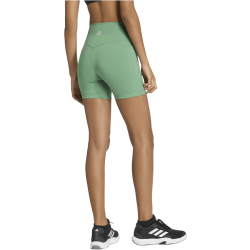 adidas 3-Streifen Studio All Me Booty kurze Leggings Damen KV4682 - preloved green L/5"