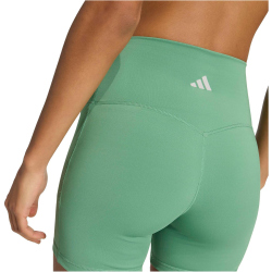 adidas 3-Streifen Studio All Me Booty kurze Leggings Damen KV4682 - preloved green L/5"