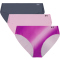 3er Pack UNDER ARMOUR Pure Stretch No-Show Print Bikini Briefs Damen 698 - pink dawn XS