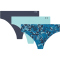 3er Pack UNDER ARMOUR Pure Stretch No-Show Print String Damen 453 - opal blue XL