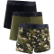 3er Pack UNDER ARMOUR Performance Cotton Print 3" Boxershorts Herren 311 - marine od green XS