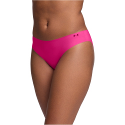 3er Pack UNDER ARMOUR Pure Stretch No-Show Solid Bikini Briefs Damen 677 - rebel pink S