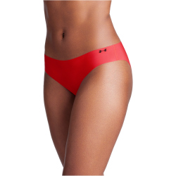 3er Pack UNDER ARMOUR Pure Stretch No-Show Solid Bikini Briefs Damen 614 - racer red S