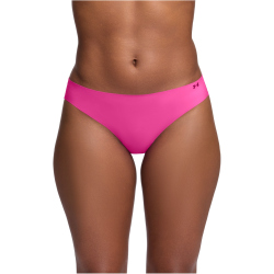 3er Pack UNDER ARMOUR Pure Stretch No-Show Solid String Damen 677 - rebel pink M
