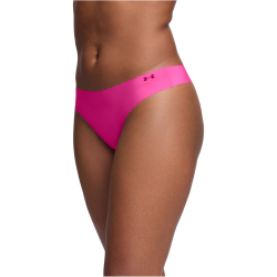 3er Pack UNDER ARMOUR Pure Stretch No-Show Solid String Damen 677 - rebel pink M