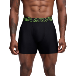 3er Pack UNDER ARMOUR Performance Tech Mesh Solid 6" Boxershorts Herren 989 - black/red S