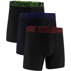 3er Pack UNDER ARMOUR Performance Tech Solid 6" Boxershorts Herren 961 - black/lava S