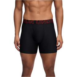 3er Pack UNDER ARMOUR Performance Tech Solid 6" Boxershorts Herren 961 - black/lava S