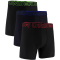 3er Pack UNDER ARMOUR Performance Tech Solid 6" Boxershorts Herren 961 - black/lava S