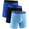 3er Pack UNDER ARMOUR Performance Tech Solid 6" Boxershorts Herren 480 - blue smoke XS