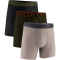 3er Pack UNDER ARMOUR Performance Tech Solid 6" Boxershorts Herren 254 - taupe dusk XS