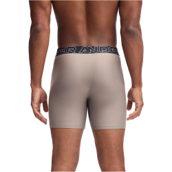 3er Pack UNDER ARMOUR Performance Tech Solid 6" Boxershorts Herren 254 - taupe dusk S