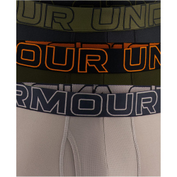 3er Pack UNDER ARMOUR Performance Tech Solid 6" Boxershorts Herren 254 - taupe dusk S