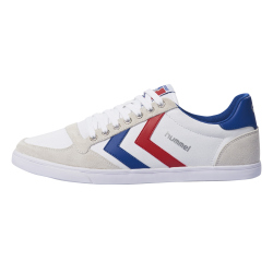 hummel Slimmer Stadil Low-Top Sneaker white/blue/red/gum 36