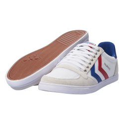 hummel Slimmer Stadil Low-Top Sneaker white/blue/red/gum 36