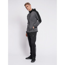 hummel hmlTROPPER Freizeit Kapuzenjacke Herren black iris melange L