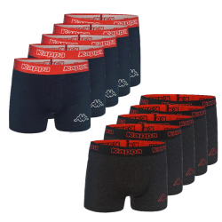 10er Pack Kappa Trunk Boxershorts 004 dunkelblau/anthrazit S