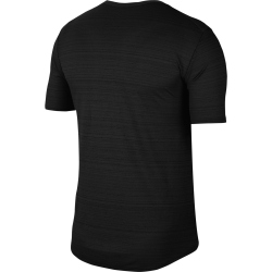 NIKE Dri-FIT Miler kurzarm Laufshirt Herren black/reflective silver XL