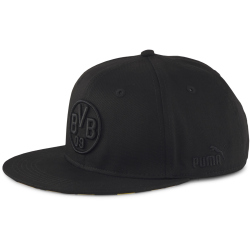 PUMA BVB Borussia Dortmund Flatbrim Cap allblack schwarz
