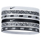 6er Pack NIKE Printed Haarbänder mit Silikonstreifen 176 white/white/white