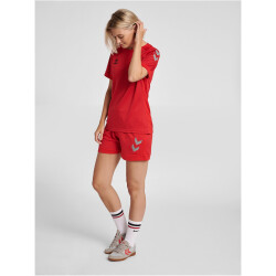 hummel LEAD Damen Polyester Shorts true red S