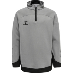 hummel LEAD 1/2-Zip Pullover Kinder grey melange 128