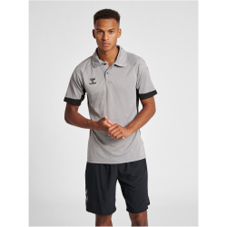 hummel LEAD Funktions-Poloshirt grey melange 3XL
