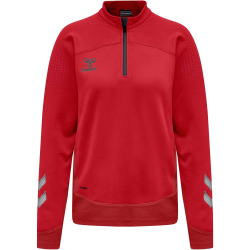 hummel LEAD Damen 1/2-Zip Pullover true red XS