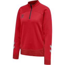 hummel LEAD Damen 1/2-Zip Pullover true red L