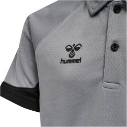 hummel LEAD Funktions-Poloshirt Kinder grey melange 116