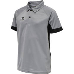 hummel LEAD Funktions-Poloshirt Kinder grey melange 140