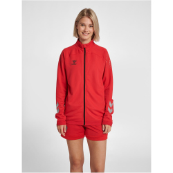 hummel LEAD Damen Polyester Zip Jacke true red XS