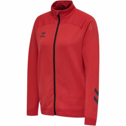 hummel LEAD Damen Polyester Zip Jacke true red S