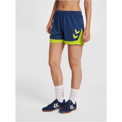 hummel LEAD Damen Polyester Shorts dark denim S